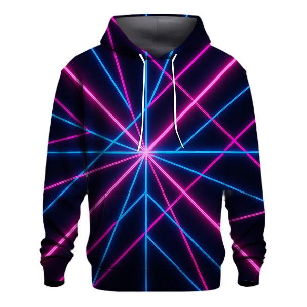 Neon Laser Web lightweight hoodies