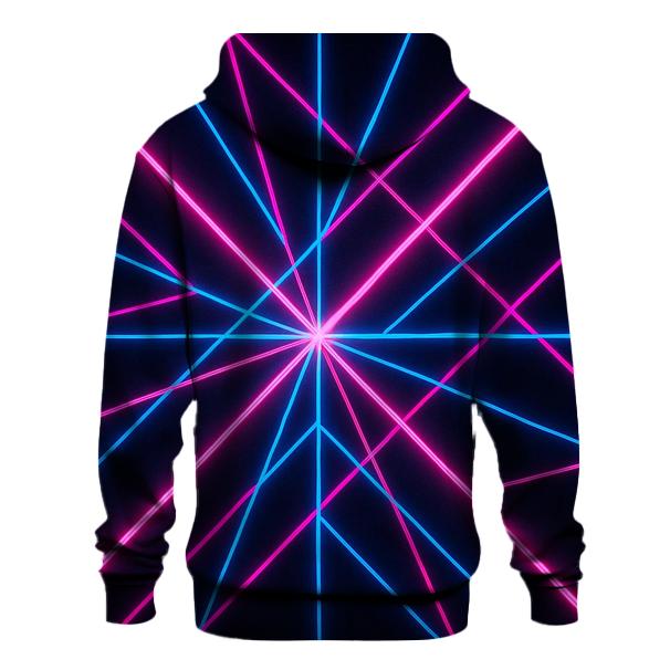 Neon Laser Web lightweight hoodies