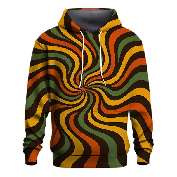 Psychedelic Groove Waves embroidered hoodies