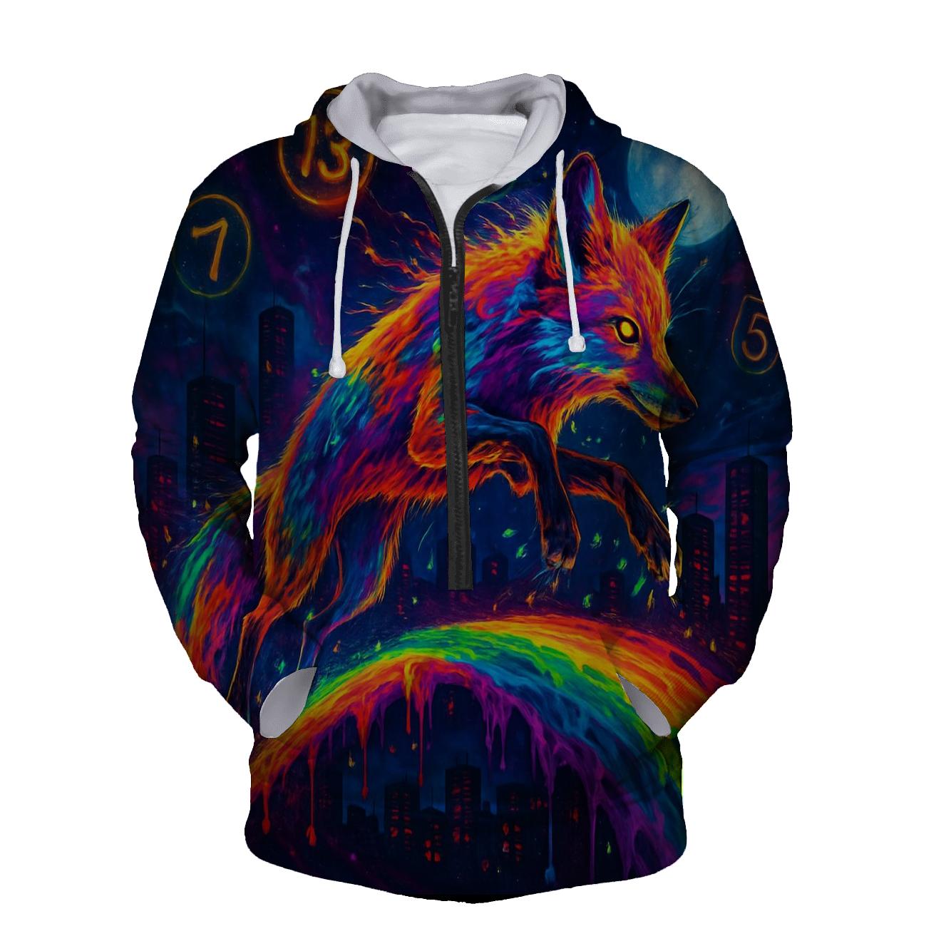 Stochastic Aurora Fox lightweight hoodies