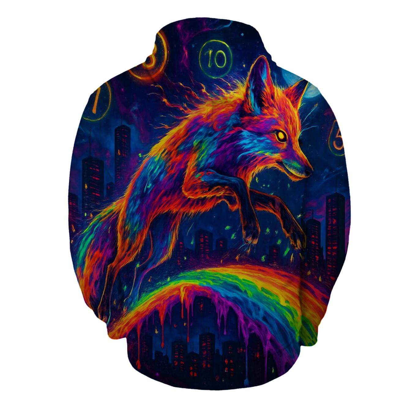 Stochastic Aurora Fox lightweight hoodies