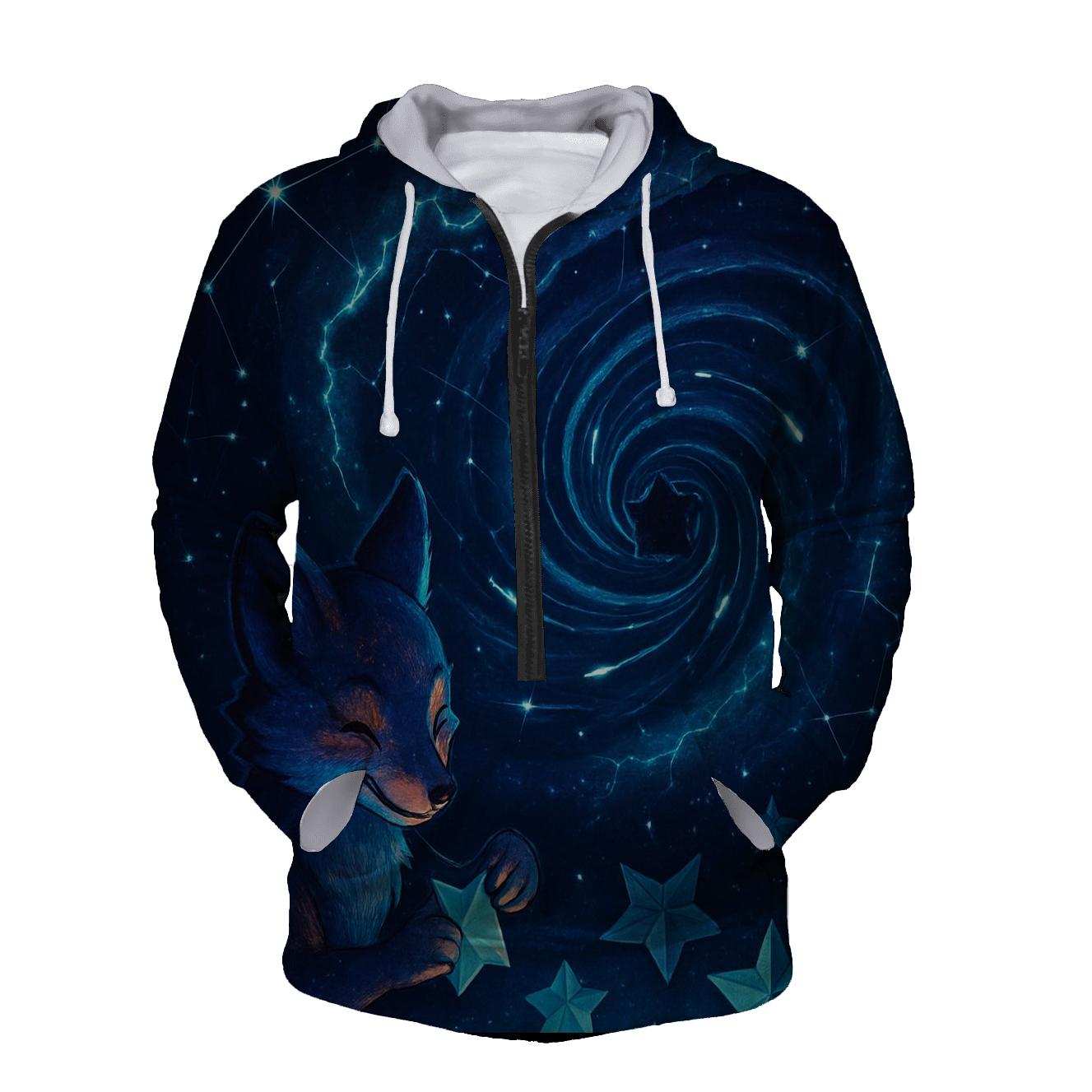Black Hole Origami graphic hoodies