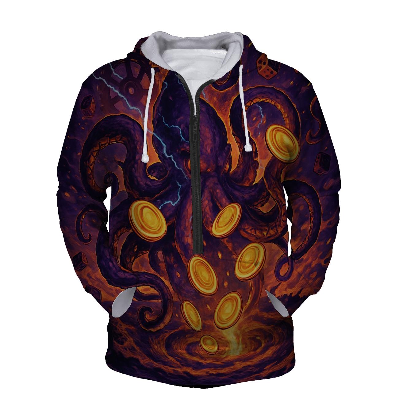 Coin Flip Kraken embroidered hoodies