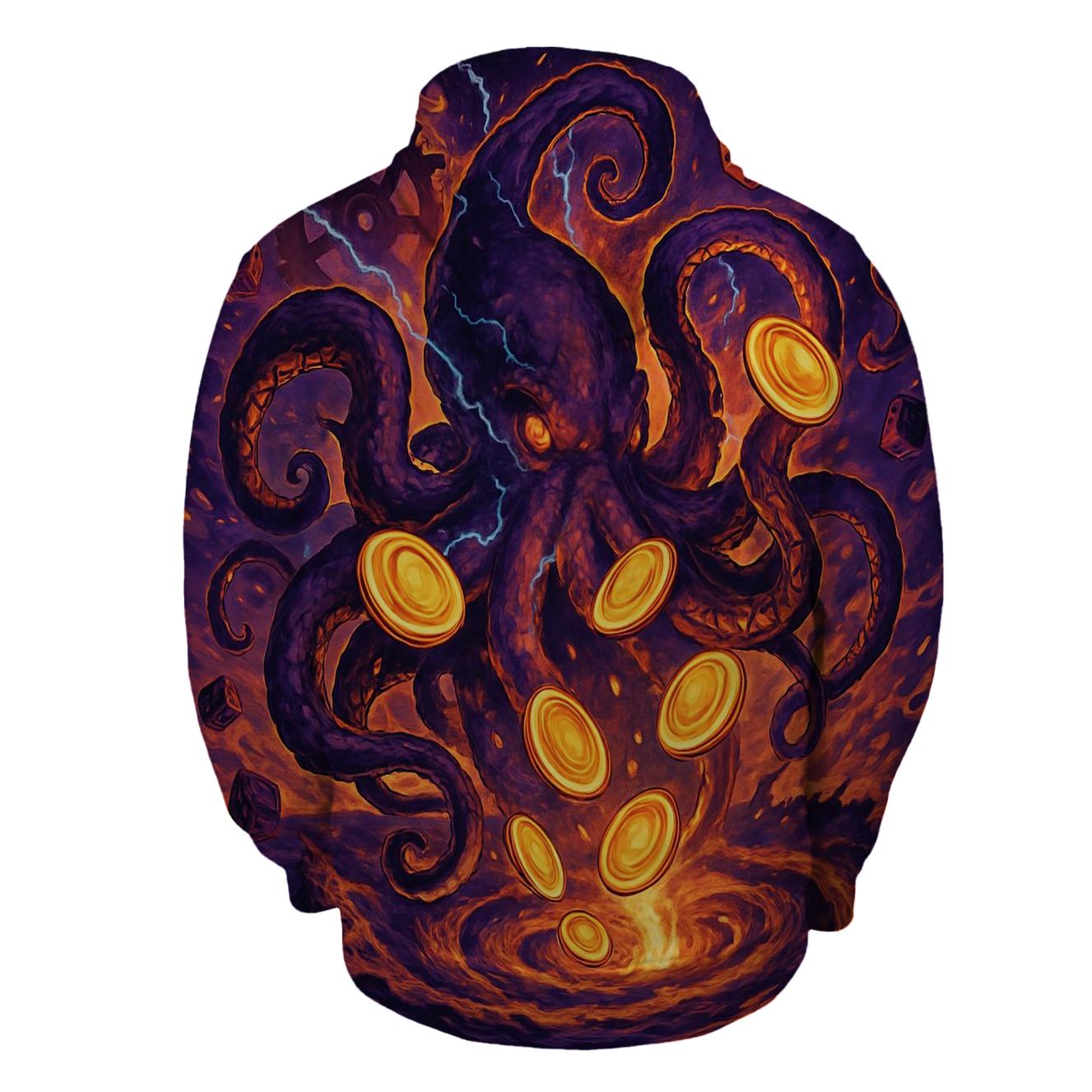 Coin Flip Kraken embroidered hoodies