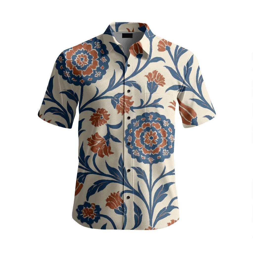 Intricate Ottoman Arabesque Floral Medallion Pattern personalized embroidery shirts