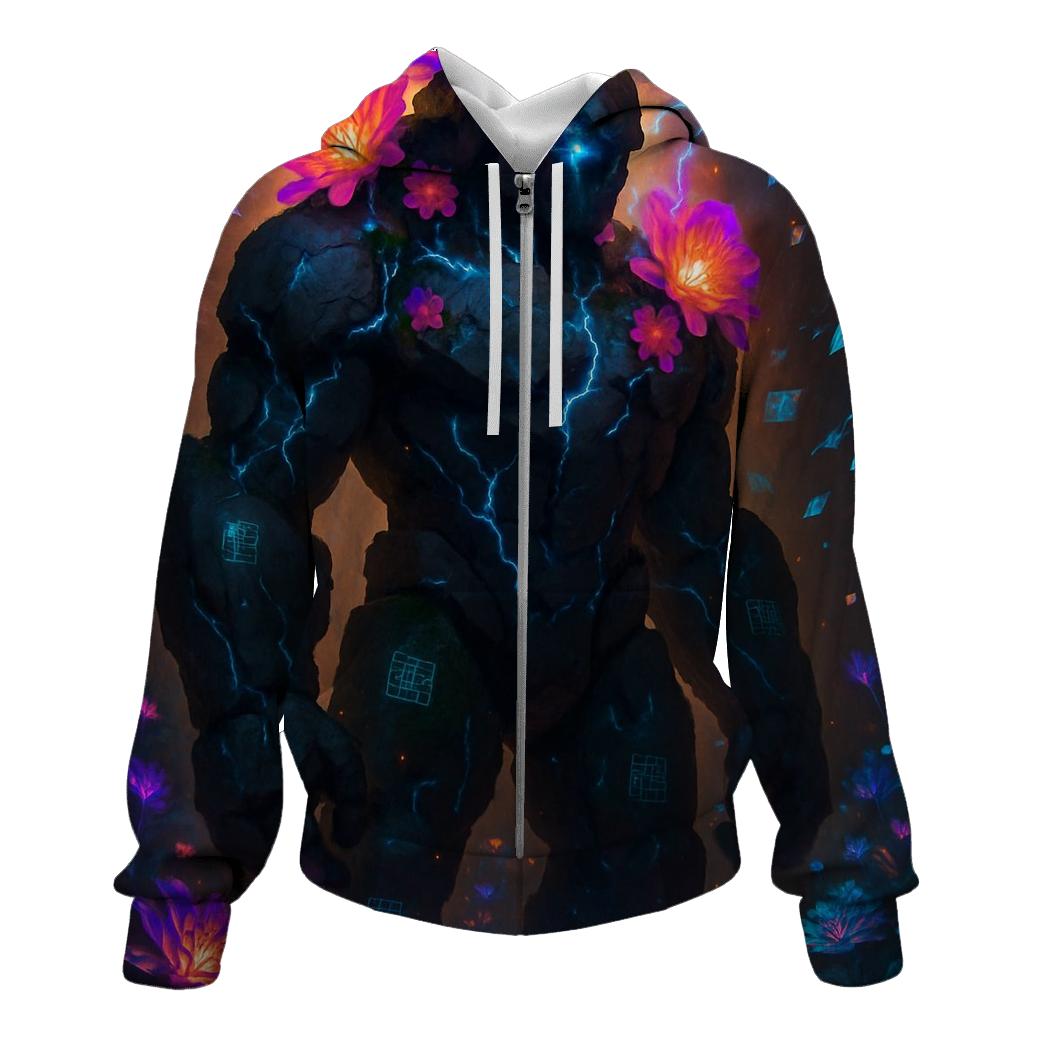 Glitch Garden Sentinel printed hoodies