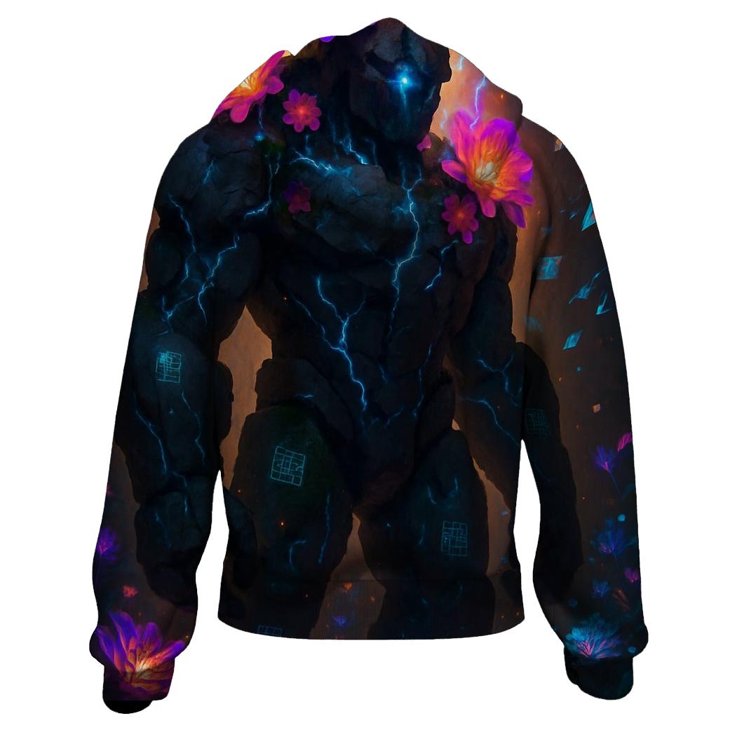 Glitch Garden Sentinel printed hoodies