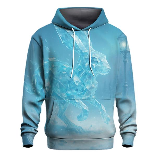 Random Crystal Hare printed hoodies