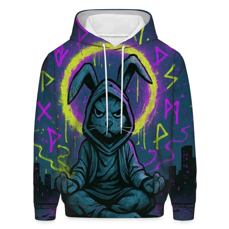 Graffiti Oracle Rabbit printed hoodies