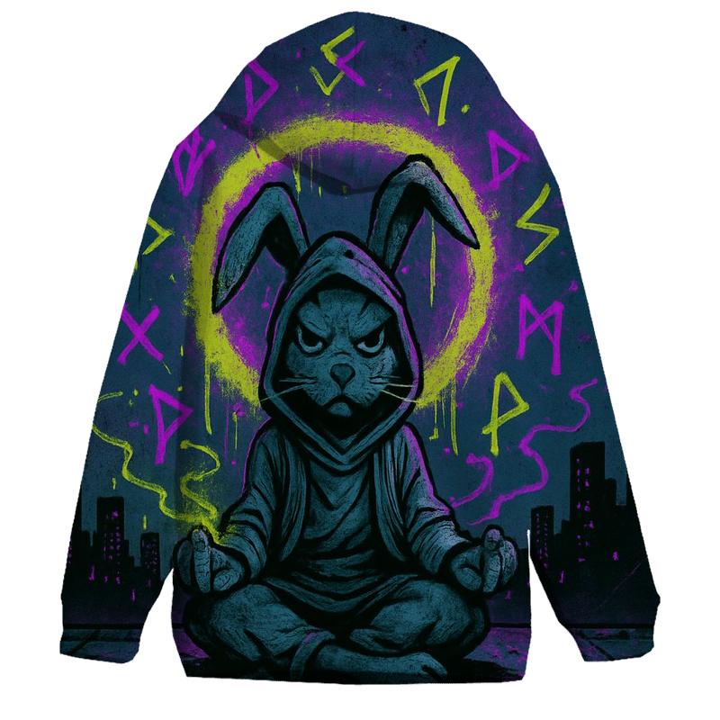 Graffiti Oracle Rabbit printed hoodies