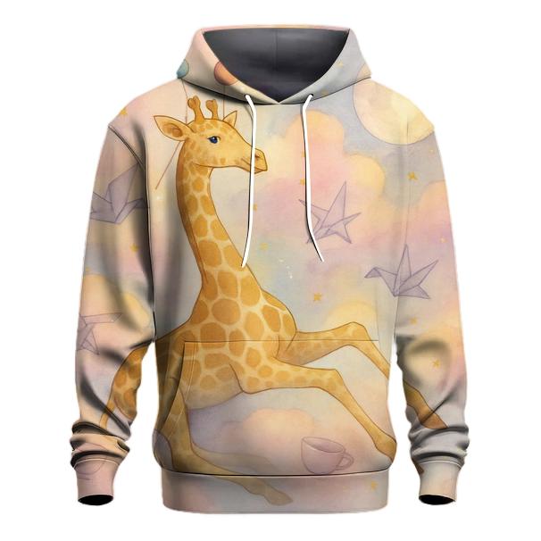 Random Dreaming Giraffe zip-up hoodies