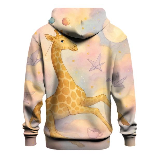 Random Dreaming Giraffe zip-up hoodies