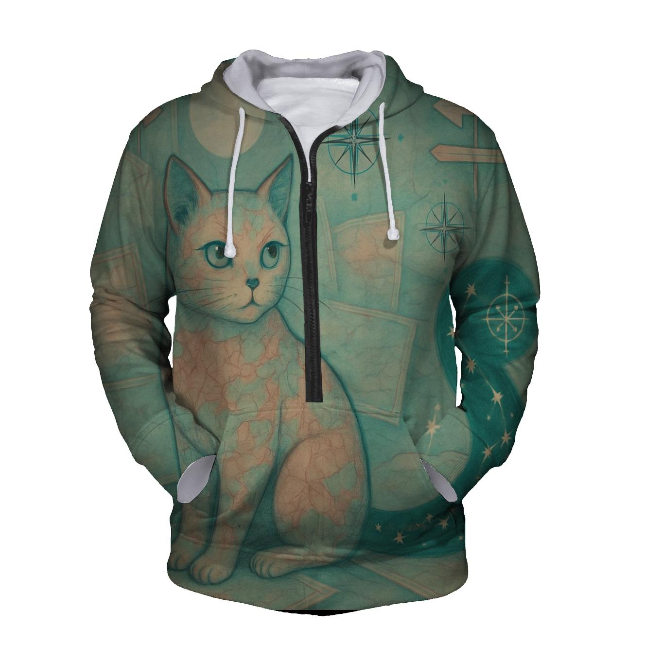 Random Atlas Cat printed hoodies