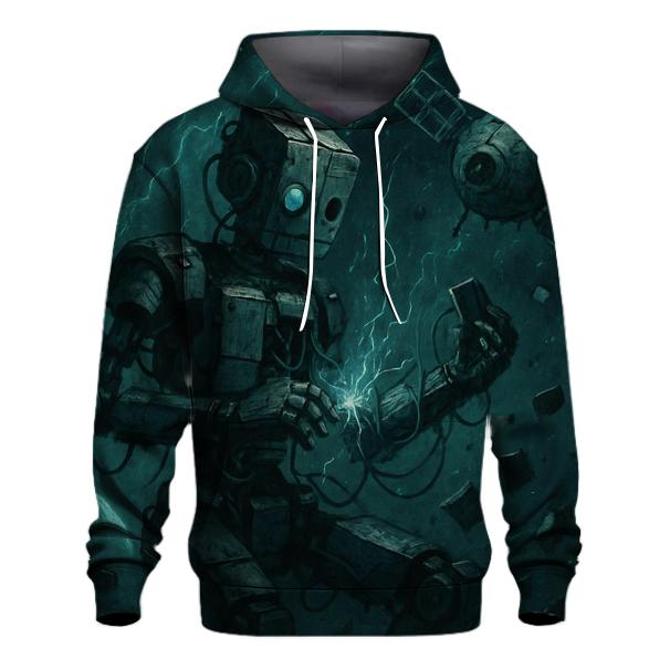 Random Astral Junkyard Robot graphic hoodies