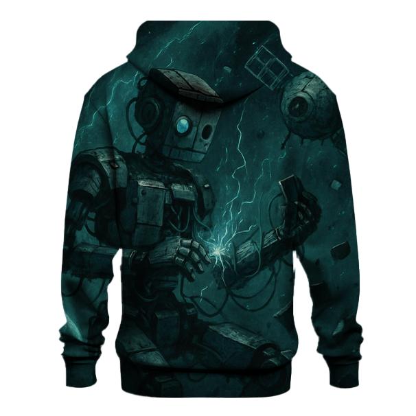 Random Astral Junkyard Robot graphic hoodies