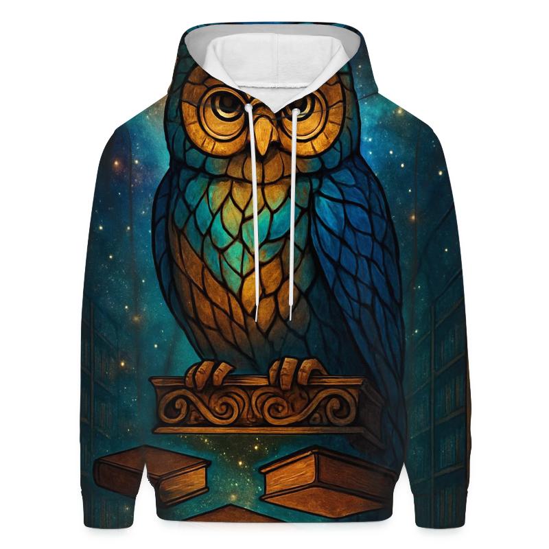 Starglass Librarian Owl lightweight hoodies