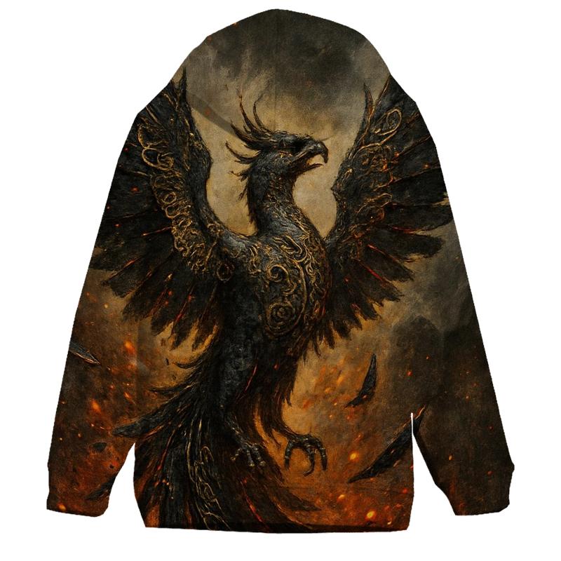 Gilded Rust Phoenix zip-up hoodies