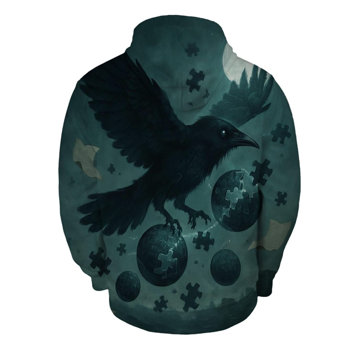 Random Puzzle Raven hoodies fashion