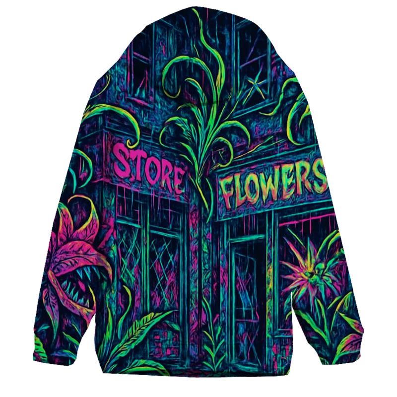 Feral Neon Garden pullover hoodies