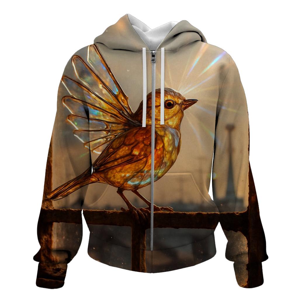 Solar Glass Sparrow zip-up hoodies