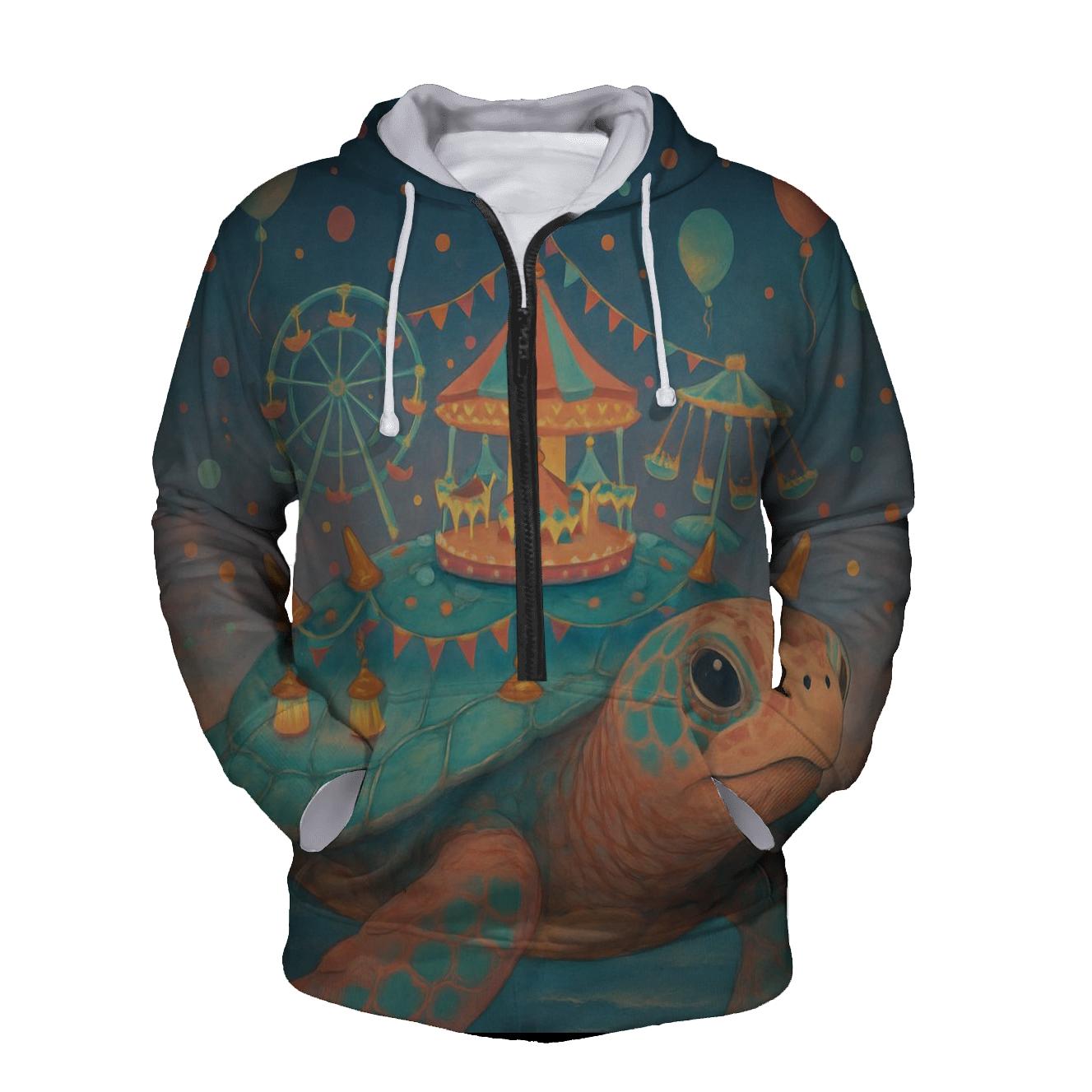Random Carnival Turtle lightweight hoodies