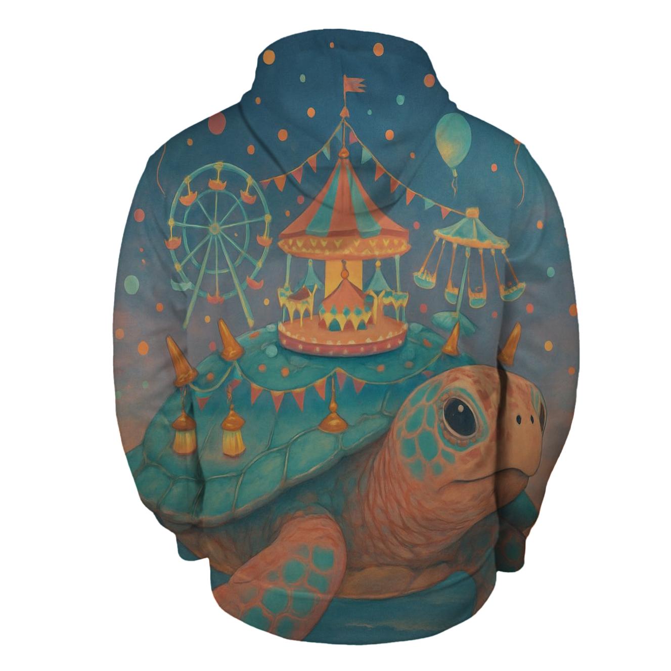 Random Carnival Turtle lightweight hoodies