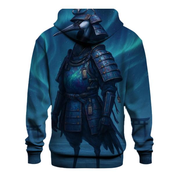 Random Aurora Samurai Crane graphic hoodies