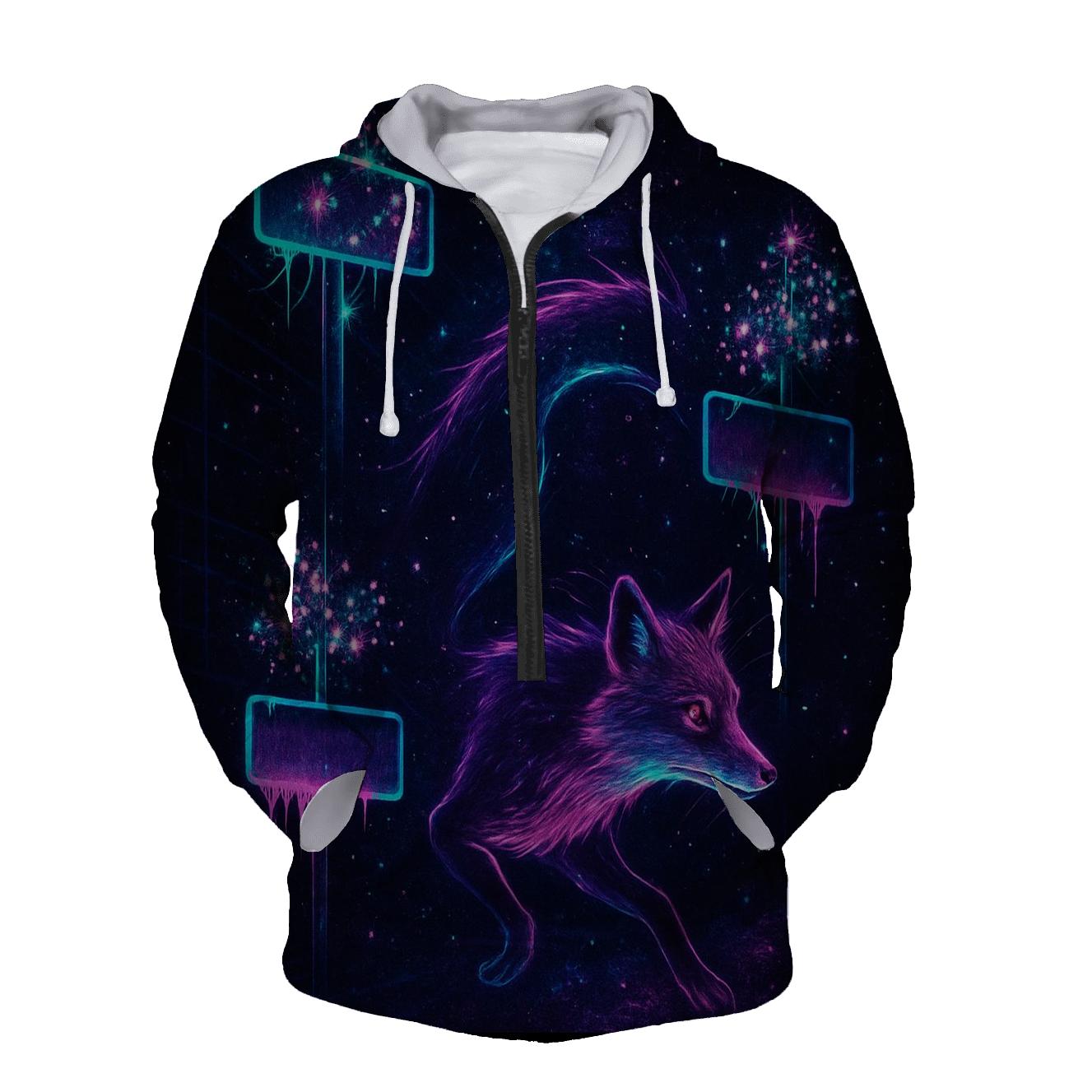 Serendipity Neon Fox custom hoodies