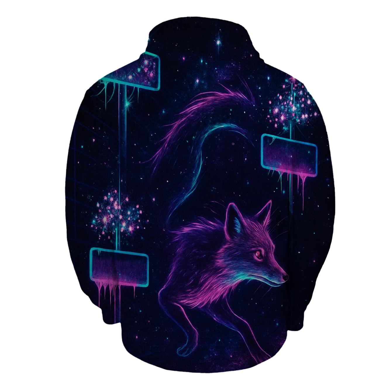 Serendipity Neon Fox custom hoodies