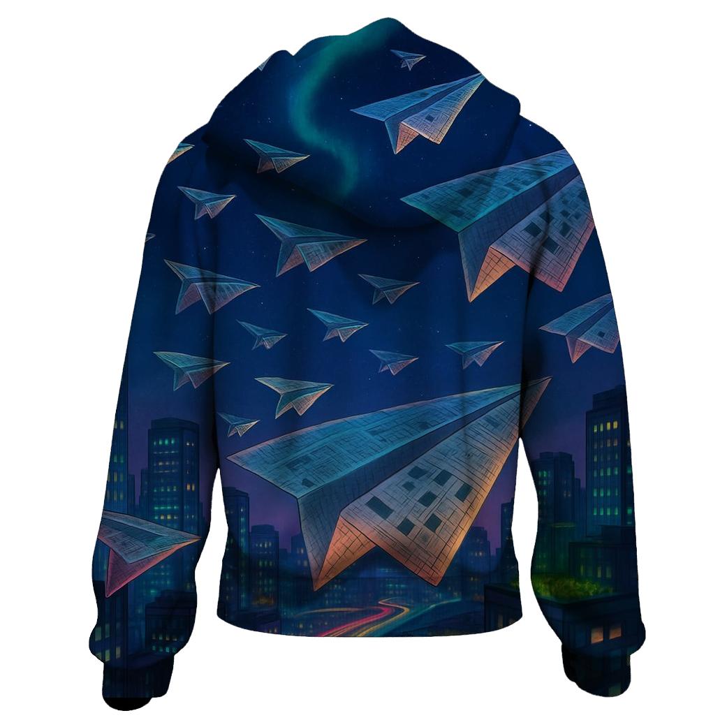 Aurora Paper Plane Fleet zip-up hoodies