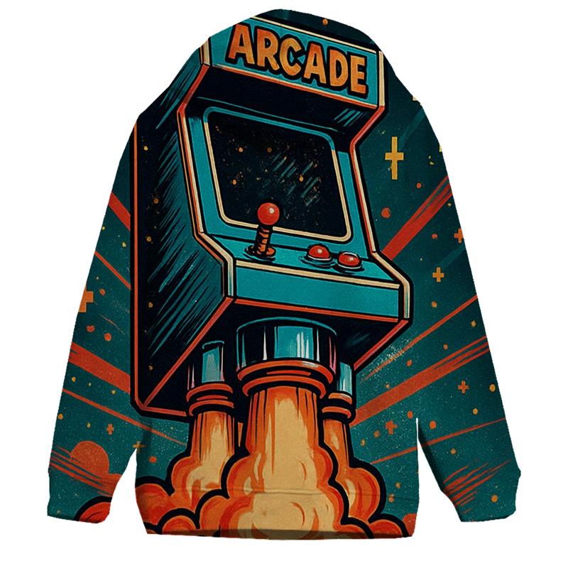 Retro Rocket Arcade premium hoodies