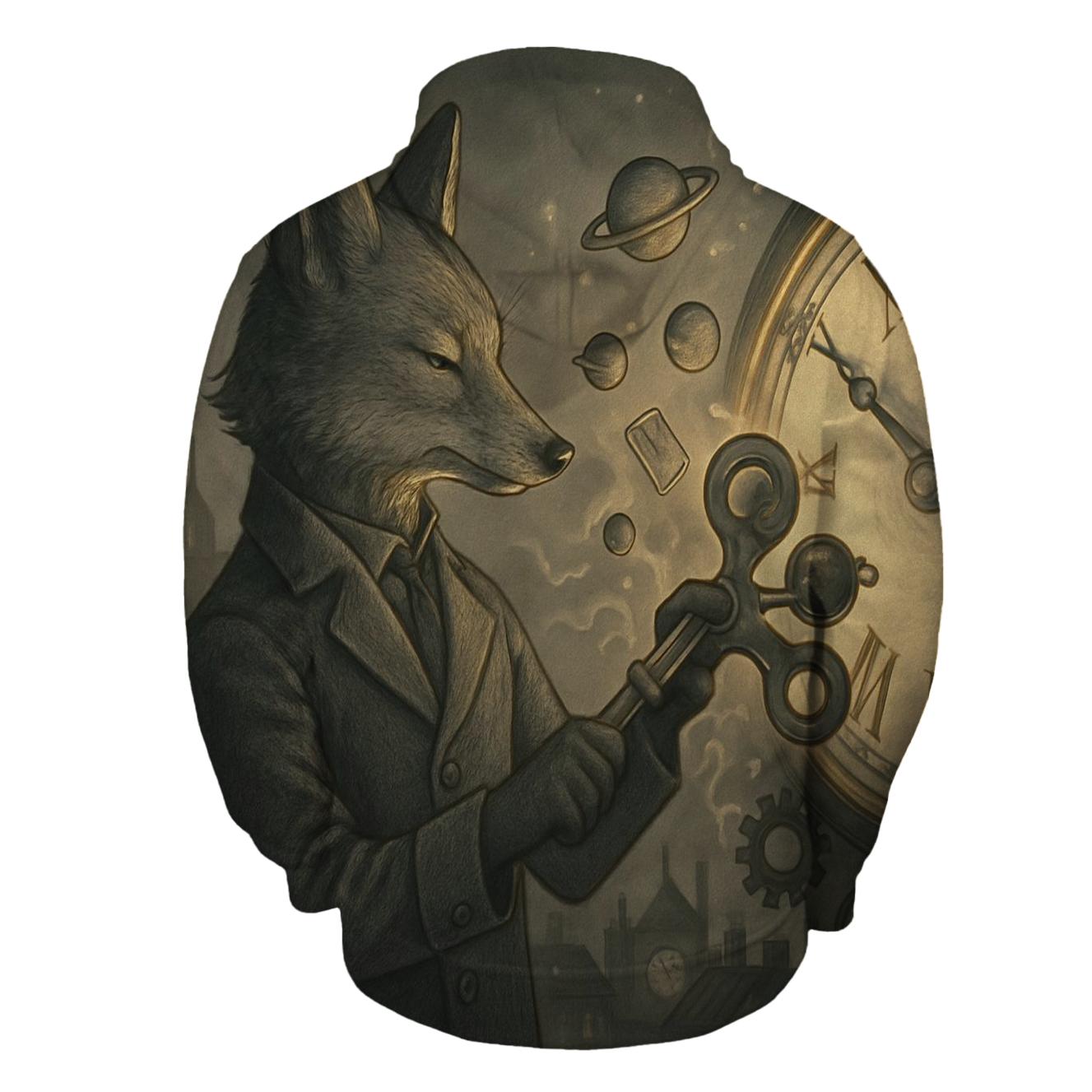 Random Clock Fox hoodie styles