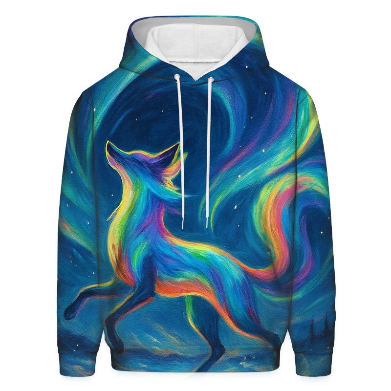 Chromatic Aurora Fox lightweight hoodies