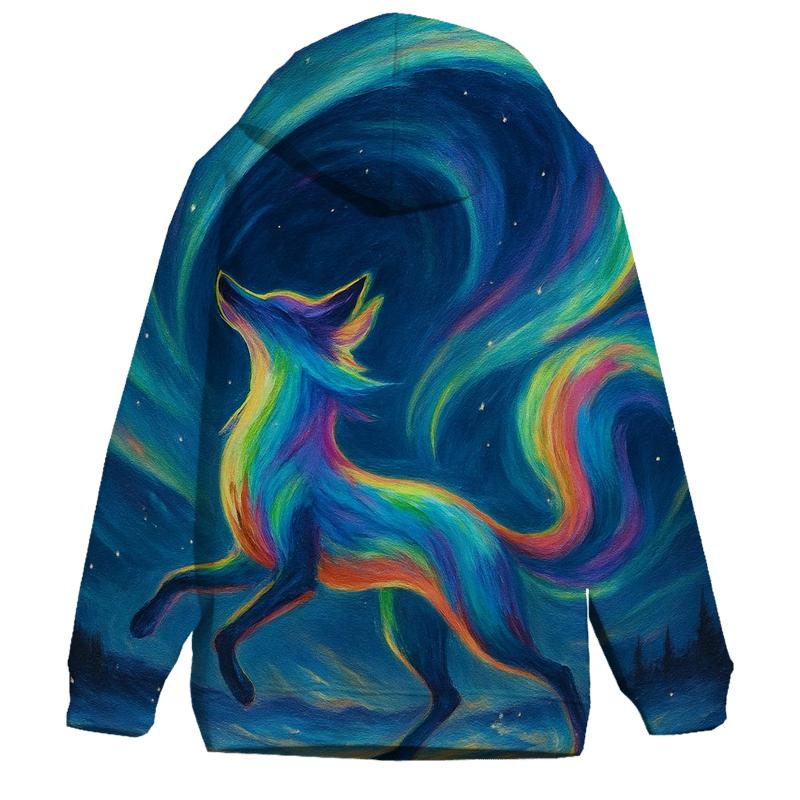 Chromatic Aurora Fox lightweight hoodies