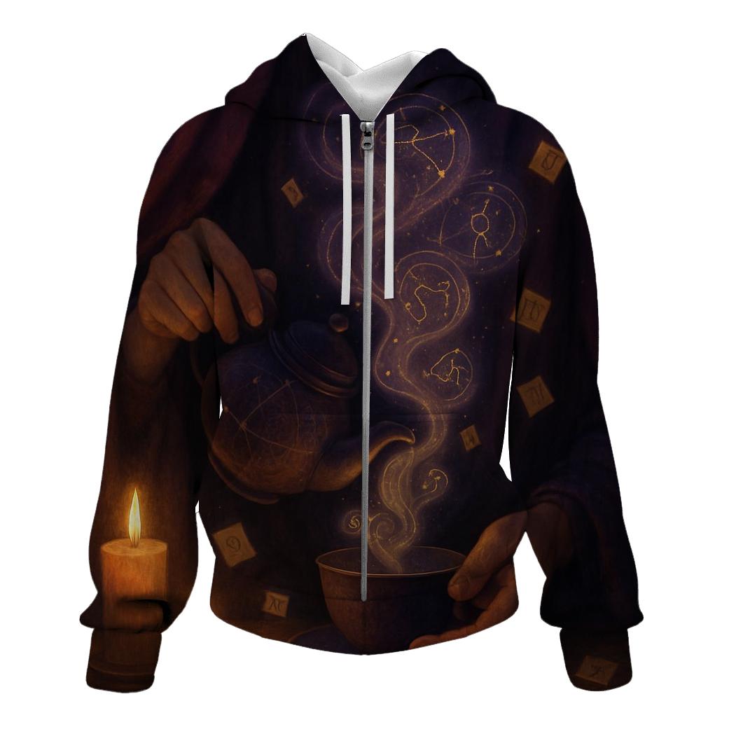 Stellar Tea Leaf Reader embroidered hoodies