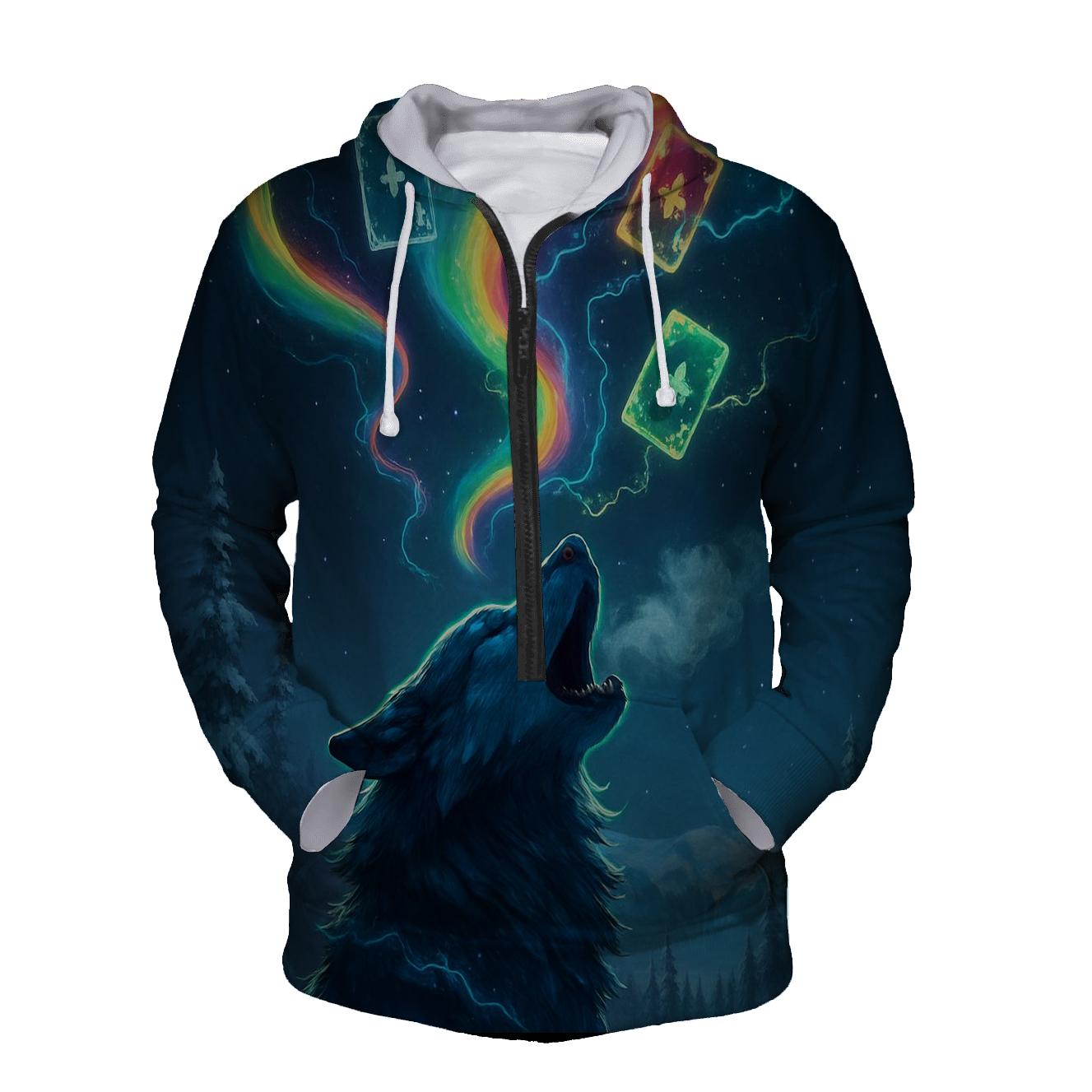 Random Aurora Hound printed hoodies