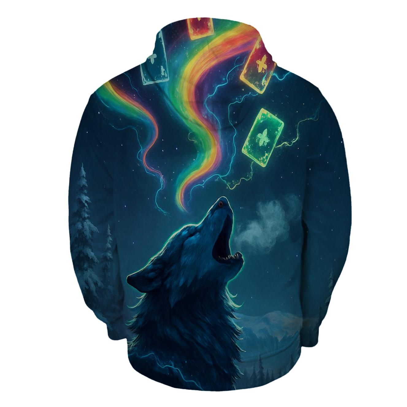 Random Aurora Hound printed hoodies