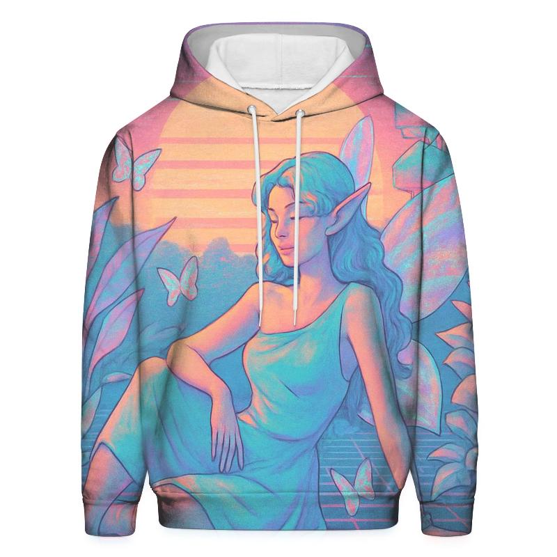 Vaporwave Garden Sprite graphic hoodies