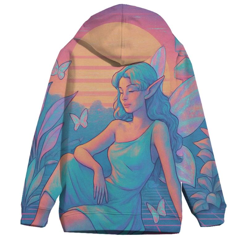 Vaporwave Garden Sprite graphic hoodies