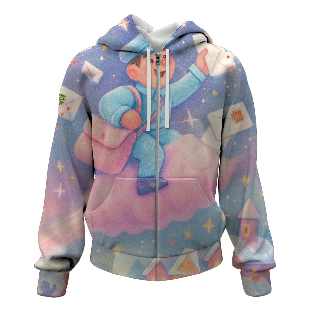 Candy Comet Courier embroidered hoodies