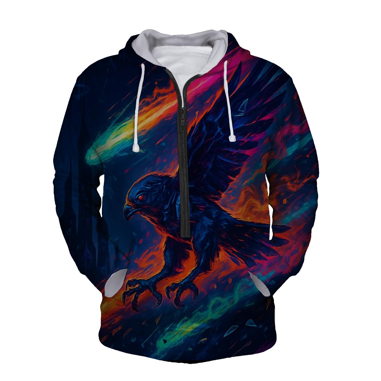 Haphazard Neon Falcon custom hoodies