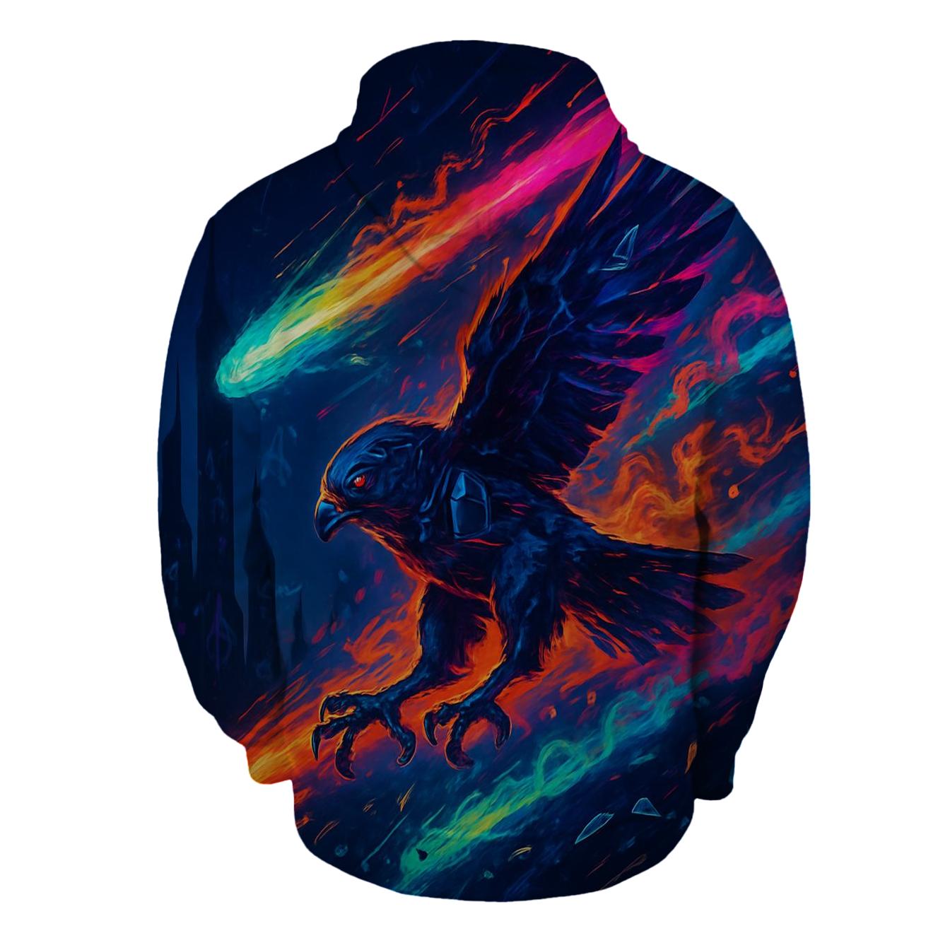 Haphazard Neon Falcon custom hoodies