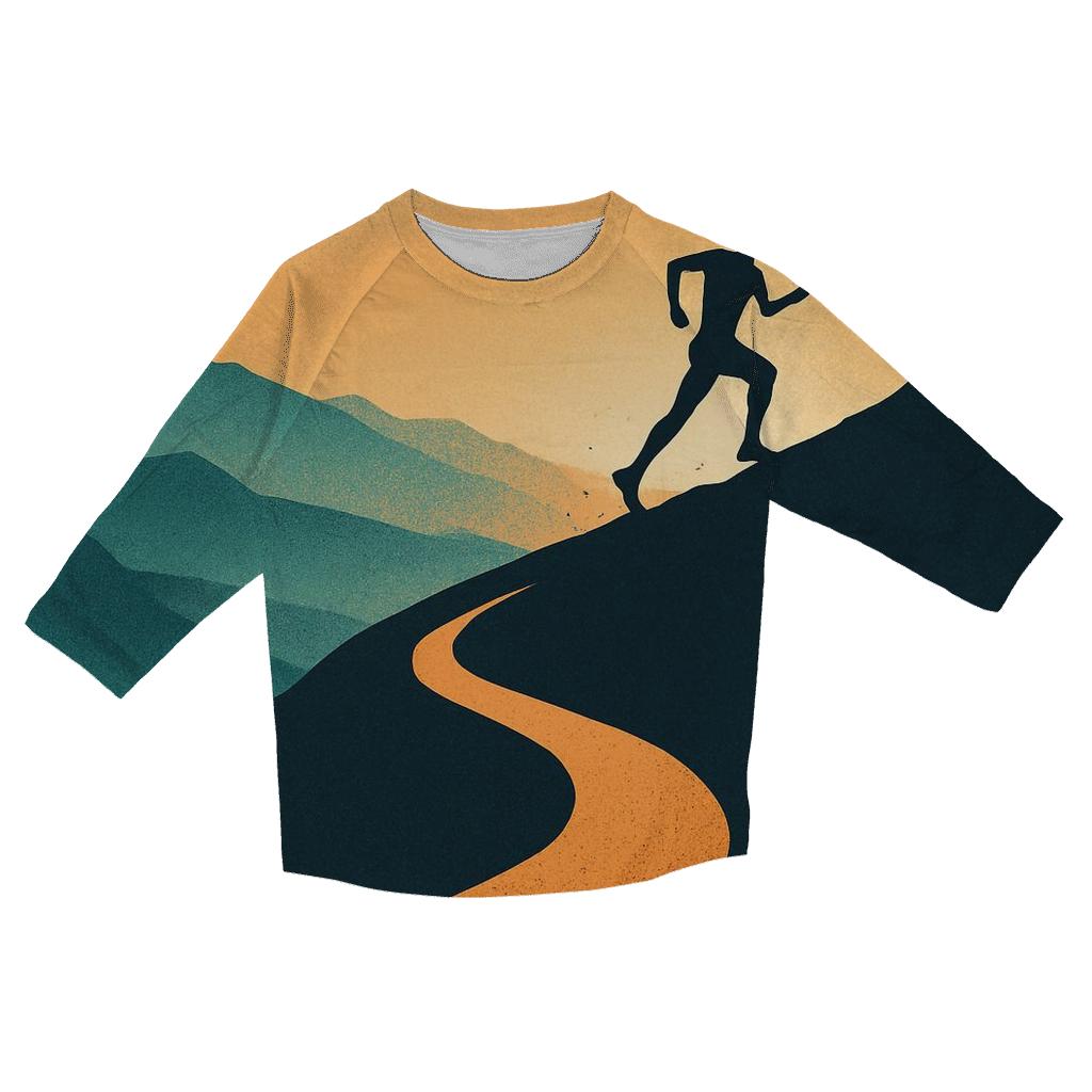 Trail Running Mountain Vista custom 3/4 sleeve shirts