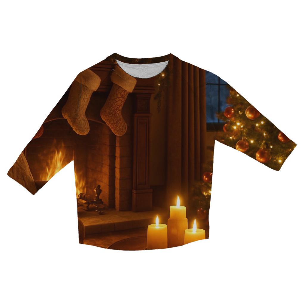 Starlit Hearth Of Yule stylish quarter sleeve tops