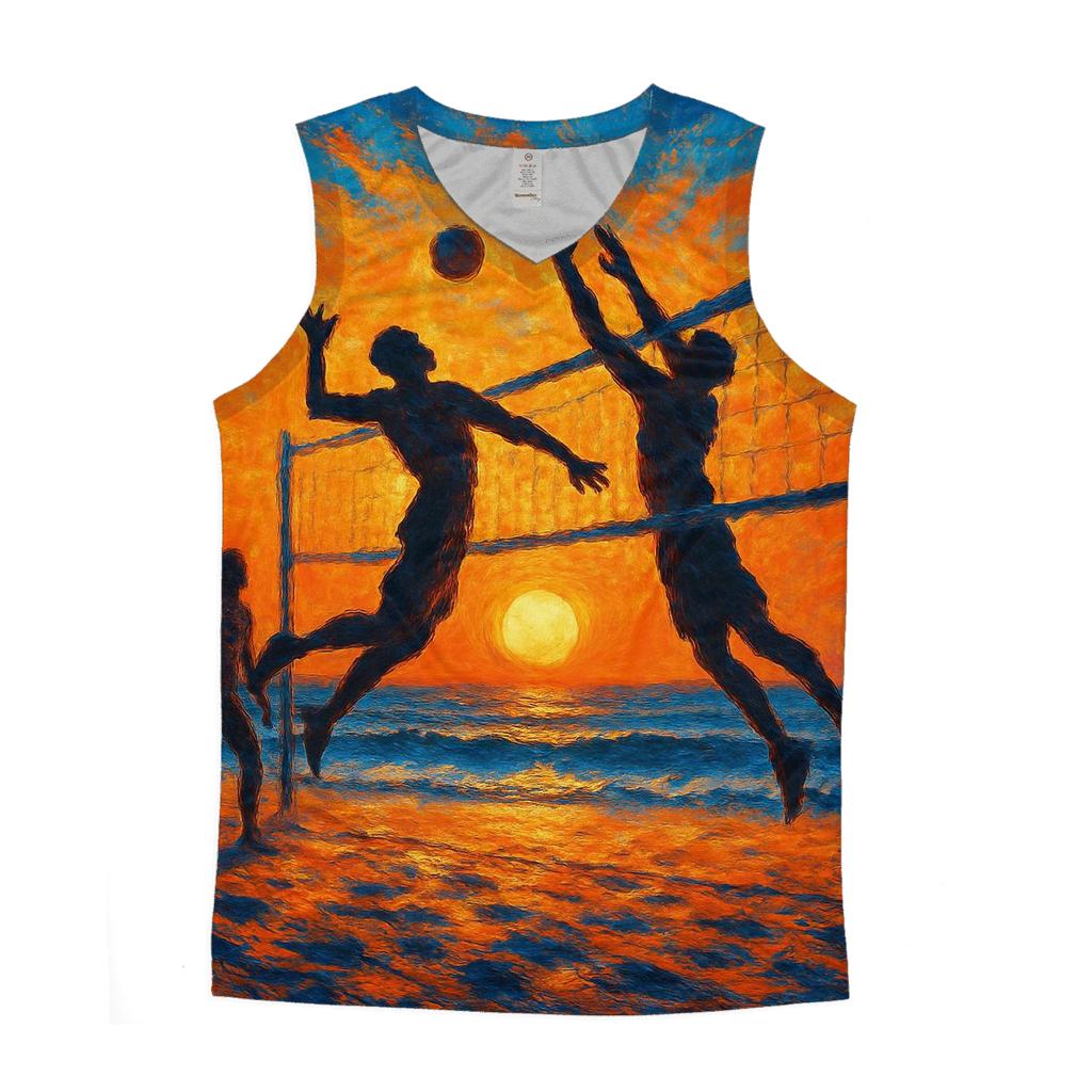 Volleyball Beach Sunset custom tank tops