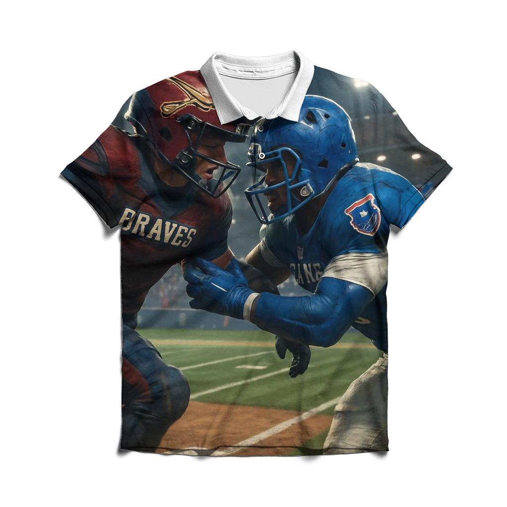Gridiron Rivals At The Ballpark embroidered polo tops