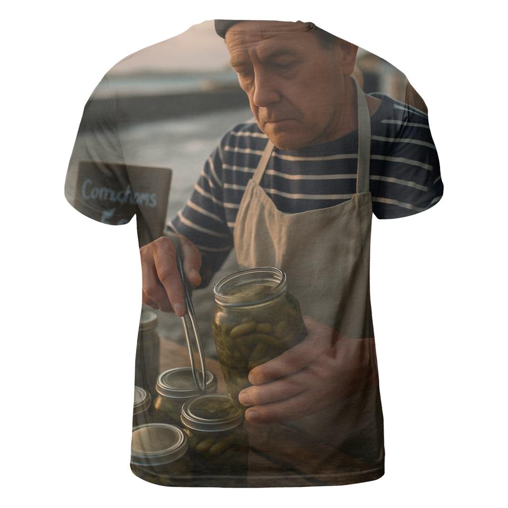 Brittany Cornichon Vendor At Dawn unique graphic print tees
