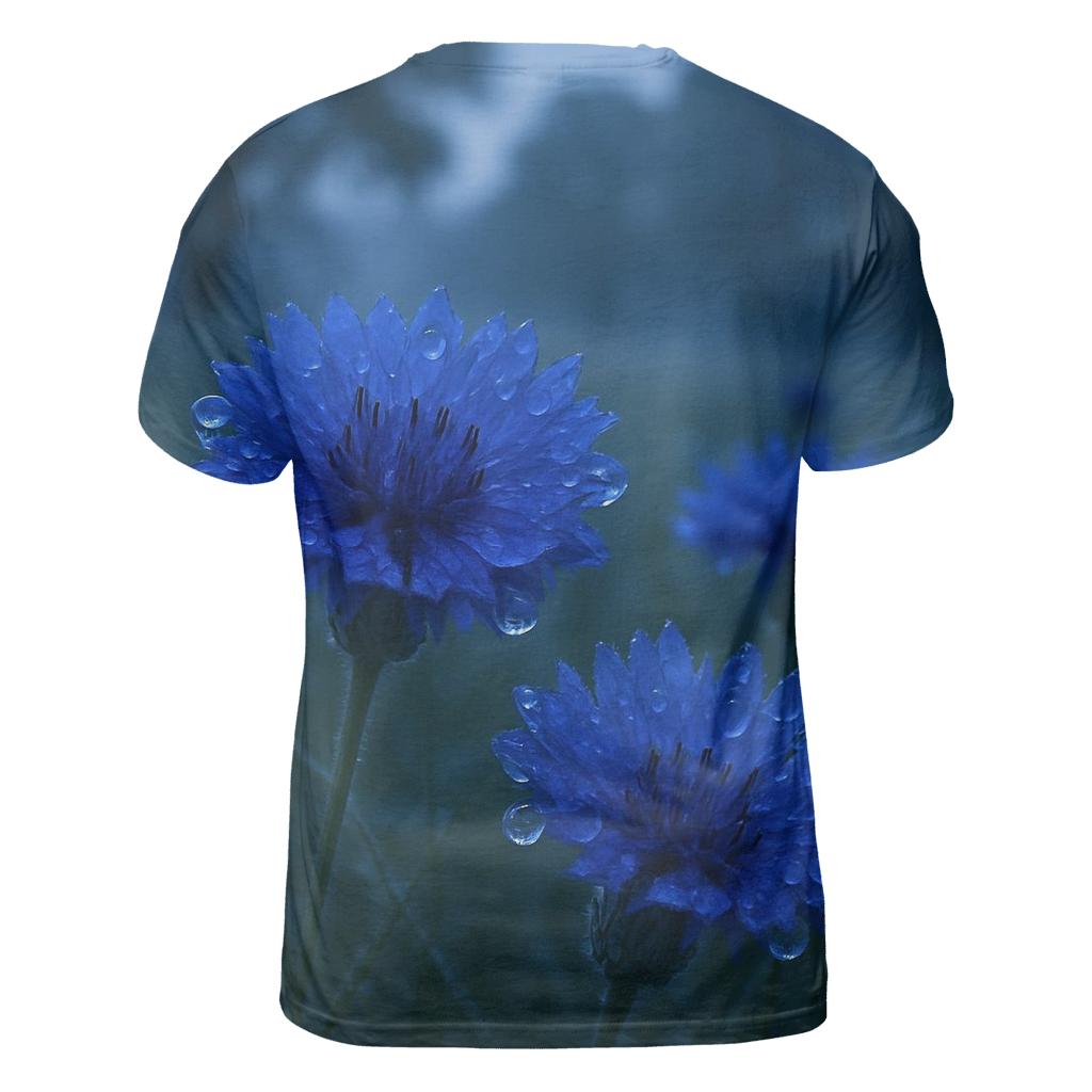 Nocturne Of Dewed Cornflowers designer pattern shirts