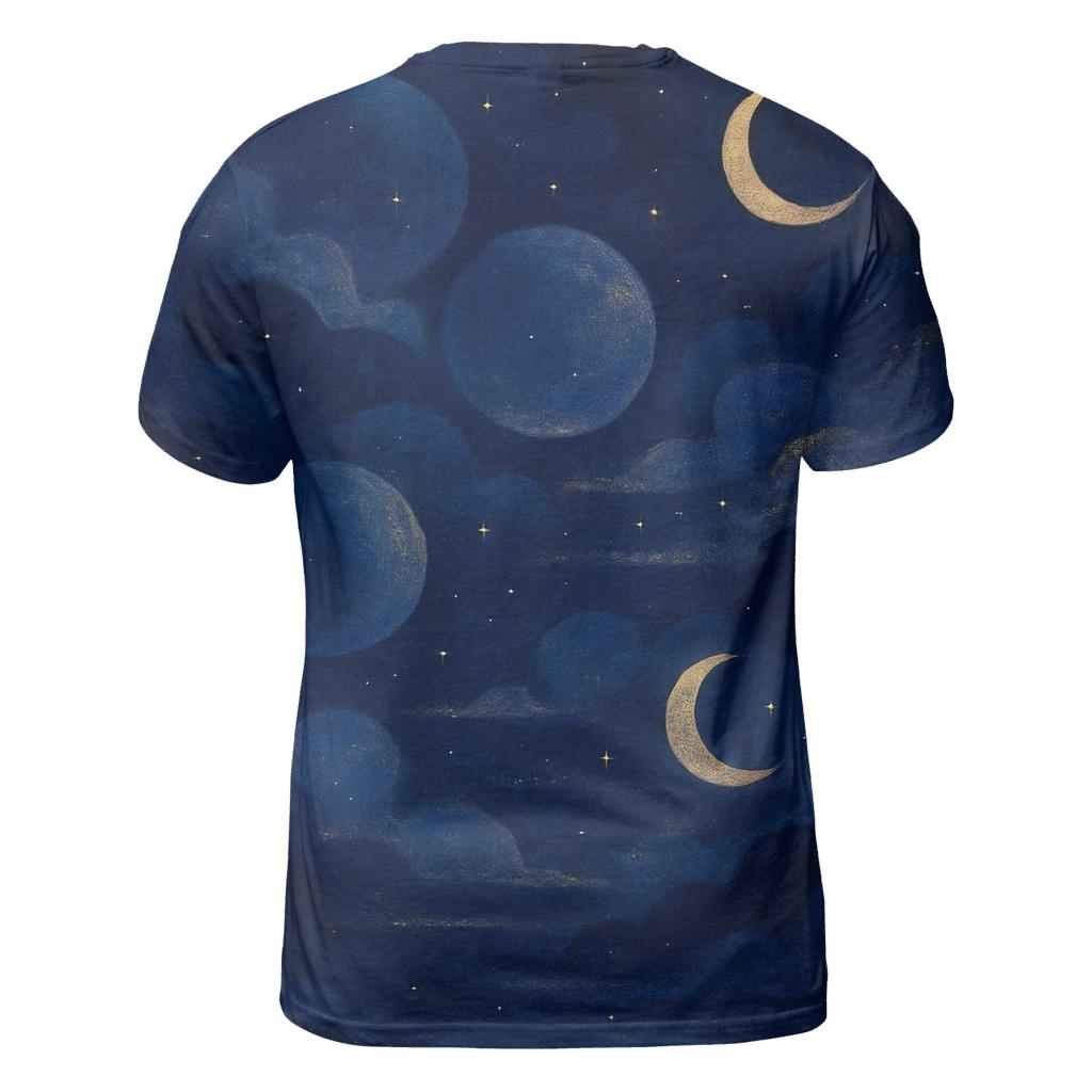 Celestial Dreamscape Layers vibrant all-over design tees