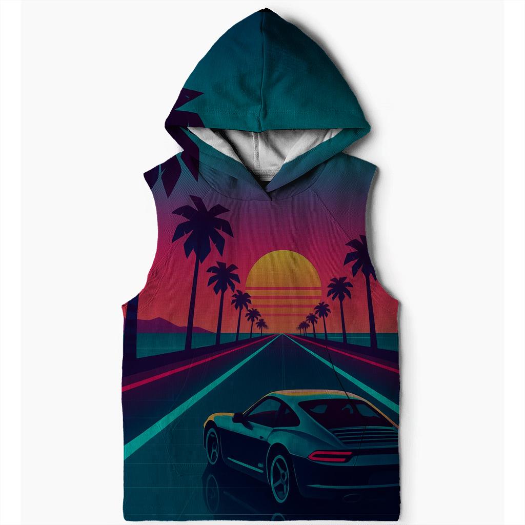 Neon Sunset Highway heavyweight hoodies